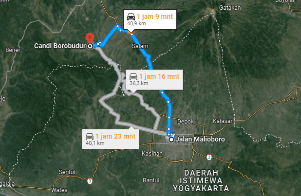 Tarif Grab dari Malioboro ke Candi Borobudur